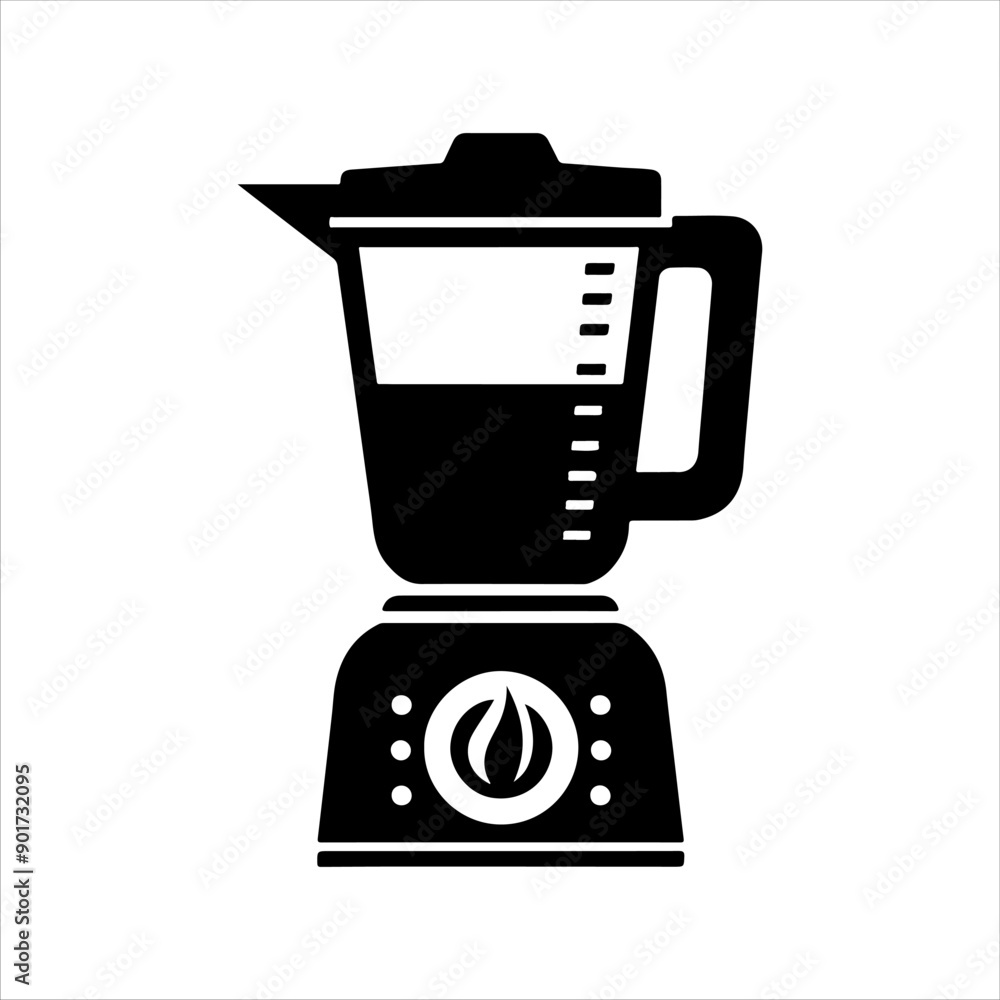 Blender silhouette on white background. Blender icon sign illustration design. Blender silhouette on white background. Blender icon sign illustration design.