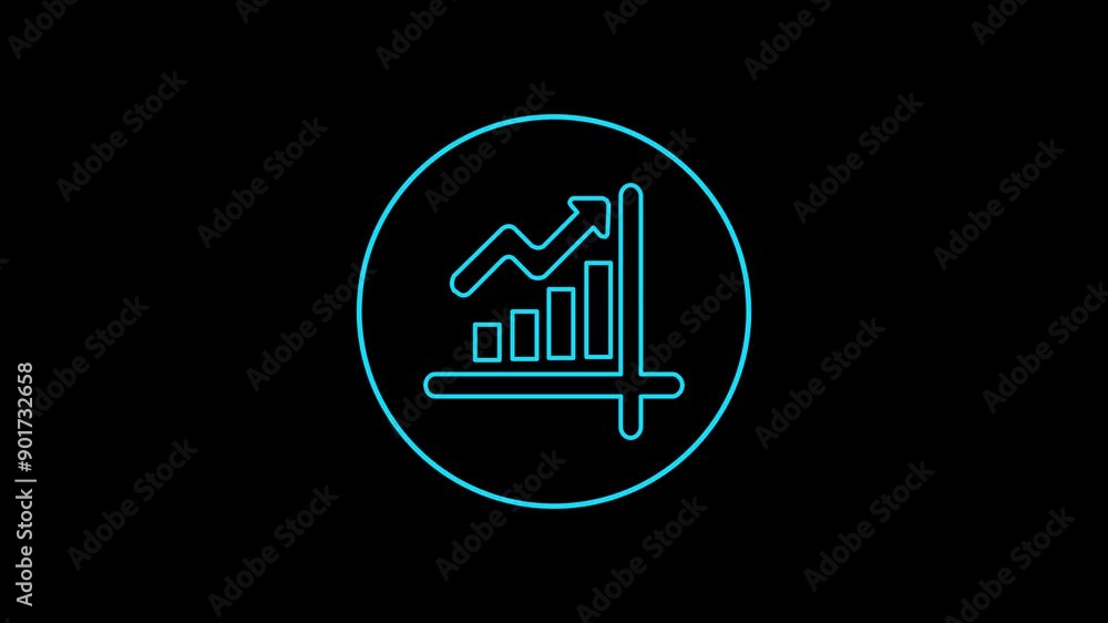 Abstract business arrow growth graph with a man explain chart board.Business growth concept on graph chart showing marketing sales profit target growth in future. Abstract business arrow growth graph with a man explain chart board.Business growth concept on graph chart showing marketing sales profit target growth in future.