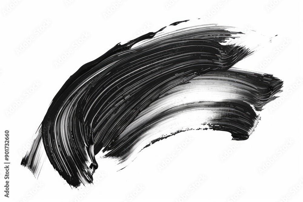 dry black brush stroke, isolated white background dry black brush stroke, isolated white background
