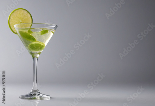 Minimal photorealistic of Gimlet , vivid colors, plain solid background