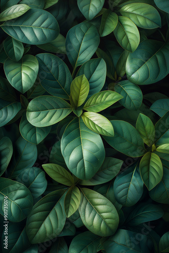 Wallpaper Mural A lush green forest with many trees and plants Torontodigital.ca