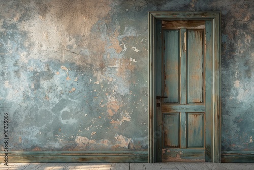 wooden door with a small amount of messy texture.