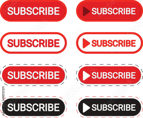 a set of Youtube subscribe button