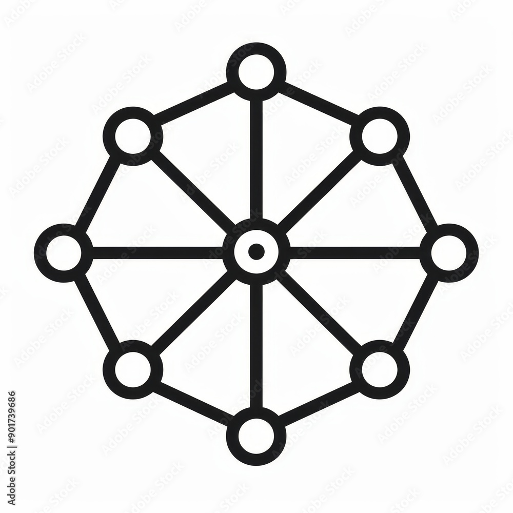 An icon representing a hub network connection isolated on a grey background. An icon representing a hub network connection isolated on a grey background.