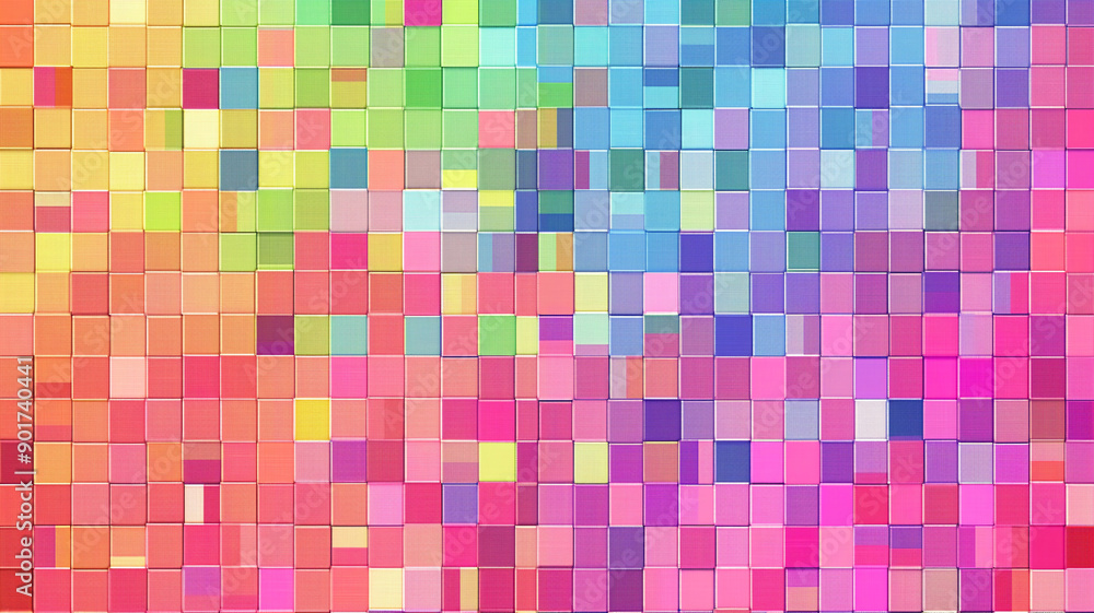Pop colorful pixel mosaic seamless pattern. background in pop art retro comic style. Pop colorful pixel mosaic seamless pattern. background in pop art retro comic style.
