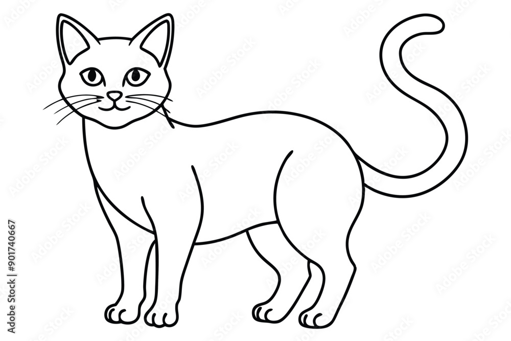 Cat line art illustration Design Concepts Cat line art illustration Design Concepts