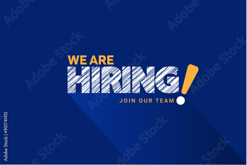 Vector we are hiring banner. Hiring recruitment design. We are hiring join our team announcement
