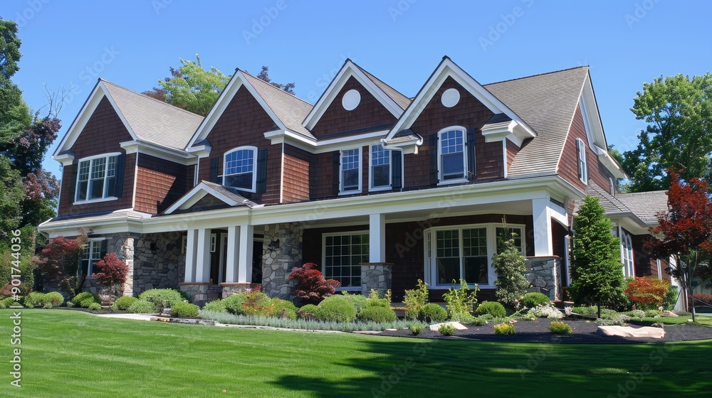 Stunning large traditional house with lush green lawn Stunning large traditional house with lush green lawn