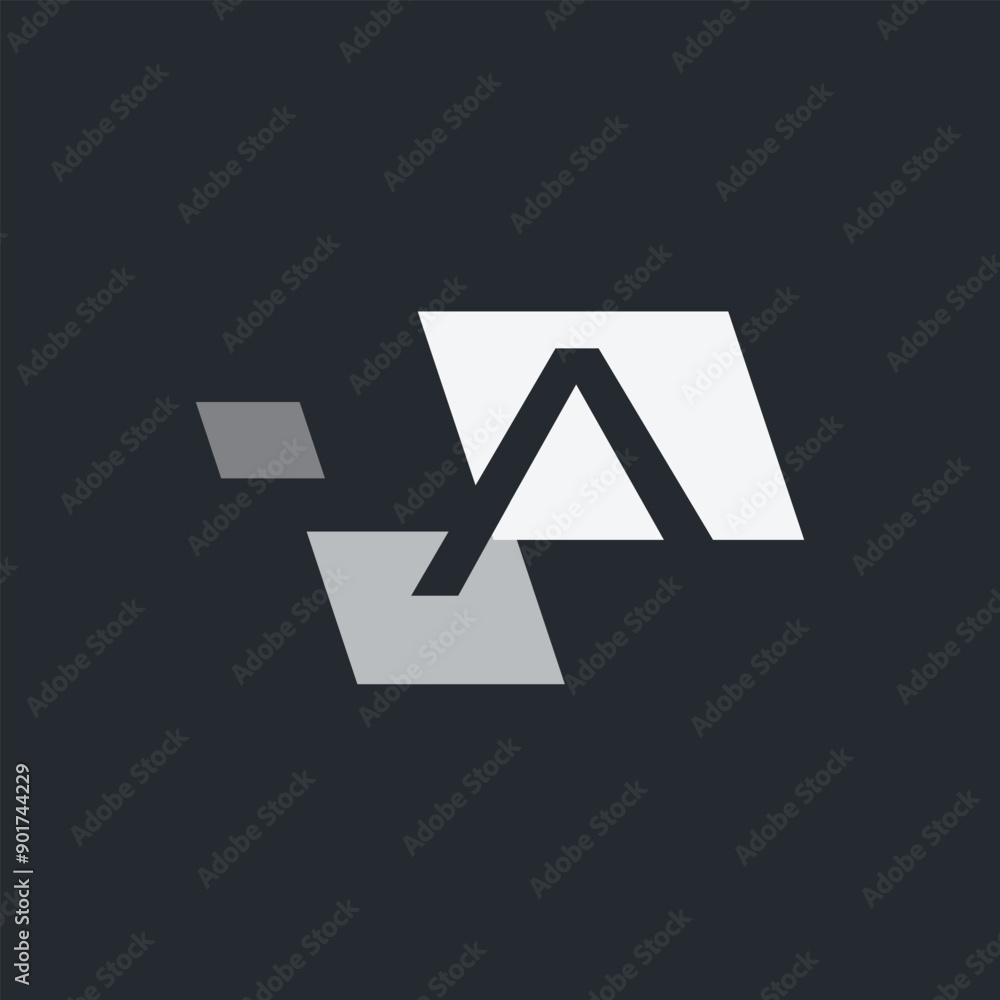 A Letter Logo Design Triangle Style, Vector logo template A Letter Logo Design Triangle Style, Vector logo template