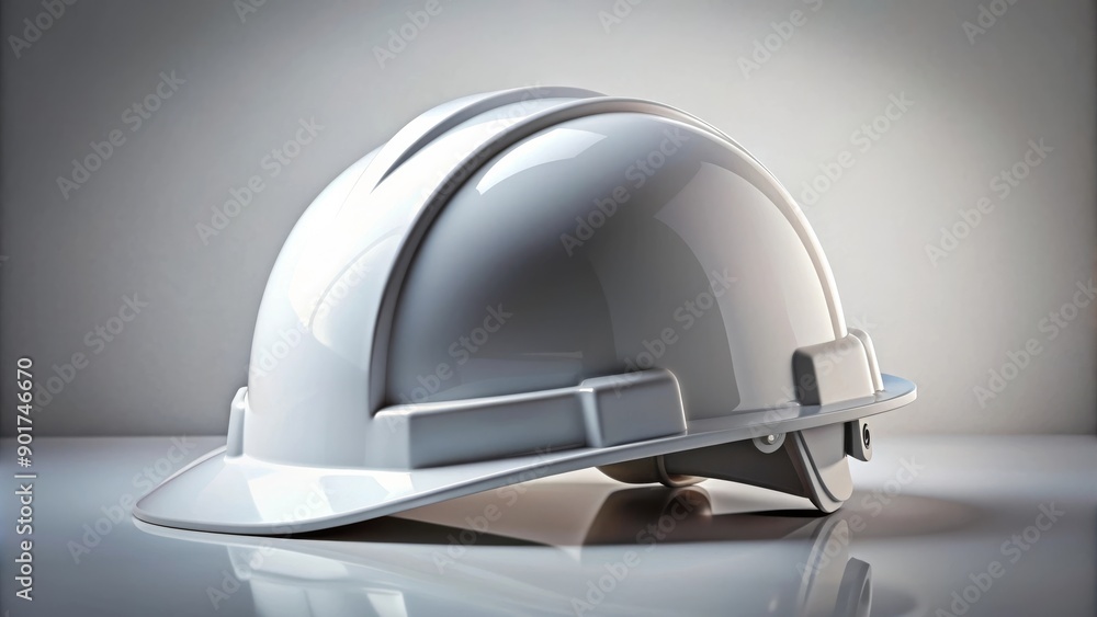 Closeup of a white hard hat representing construction safety and protective gear. The image emphasizes the importance of head protection and safety equipment in industrial and construction sites. Closeup of a white hard hat representing construction safety and protective gear. The image emphasizes the importance of head protection and safety equipment in industrial and construction sites.