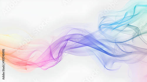 abstract colorful smoke wafting across image with solid grey background for presentation generative AI isolated on a solid gray background Illustrations