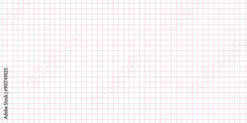 Pink graph paper. Abstract grid color squared background. Geometric plotting paper for school education, wallpaper, textures, notebook. 
