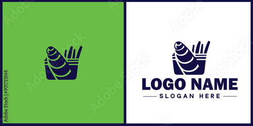 Deli icon Delicatessen Delicatessen shop Gourmet food store flat logo sign symbol editable vector