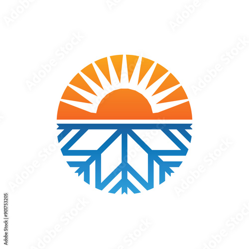 illustration graphic vector of plumbing, heating and cooling logo