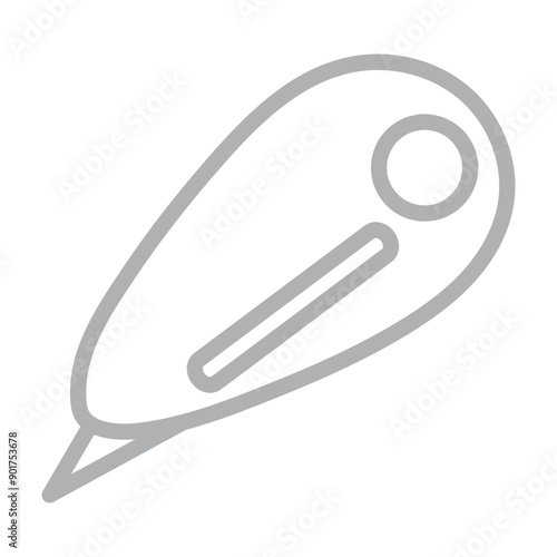 Corrector Vector Line Grey Icon Design