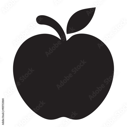 Apple icon vector silhouette