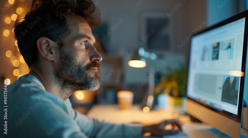 Digital Burnout - Man Overwhelmed by Technology Addiction at Office Desk, Close Up with Realistic Overlay Digital Burnout - Man Overwhelmed by Technology Addiction at Office Desk, Close Up with Realistic Overlay