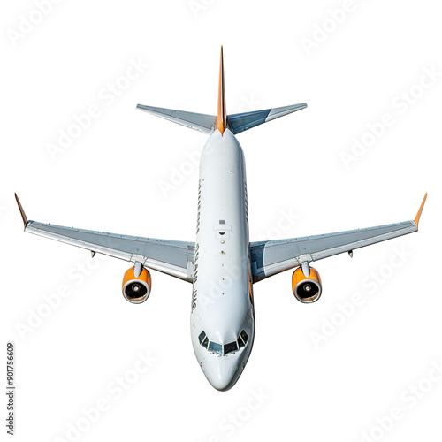 airplane in the sky on transparent background, clipping path, png, 