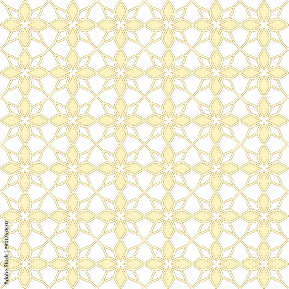 Seamless pattern with floral ornament shapes arranged symmetrically and repeatedly. Suitable for various decoration purposes such as textiles, fabrics, wallpapers, backdrops, etc. Seamless pattern with floral ornament shapes arranged symmetrically and repeatedly. Suitable for various decoration purposes such as textiles, fabrics, wallpapers, backdrops, etc.