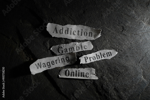 Problem gambling and wagering newspaper headlines photo