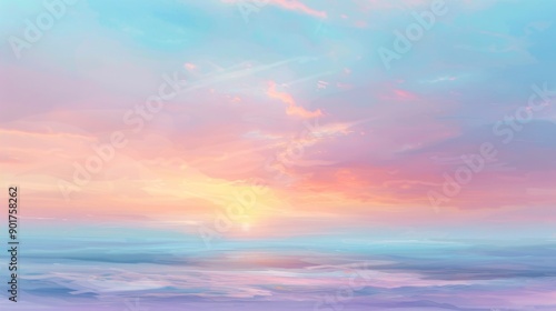 Serene Pastel Sunrise Skyscape