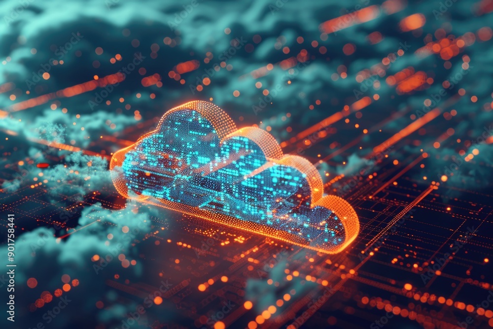 A cloudy sky above a bustling urban area