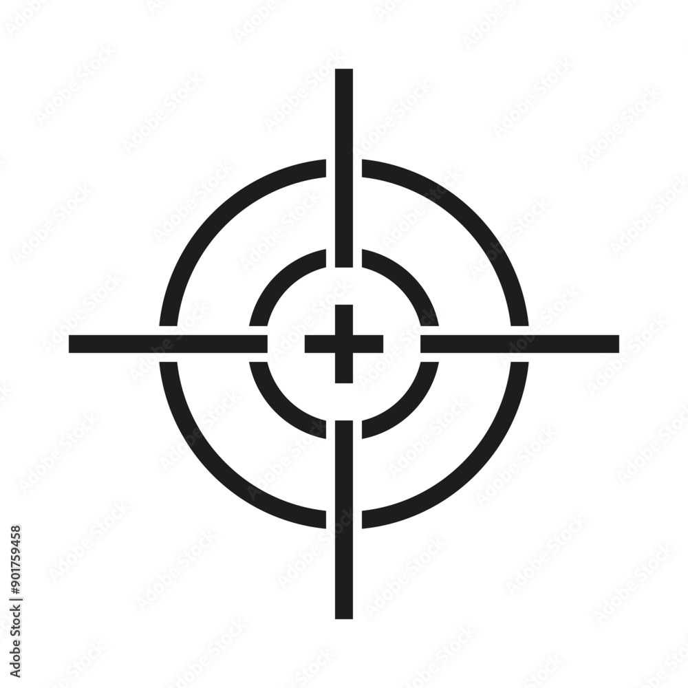 Target icon. Gun target, focus, crosshair, reticle, viewfinder. Target icon. Gun target, focus, crosshair, reticle, viewfinder.