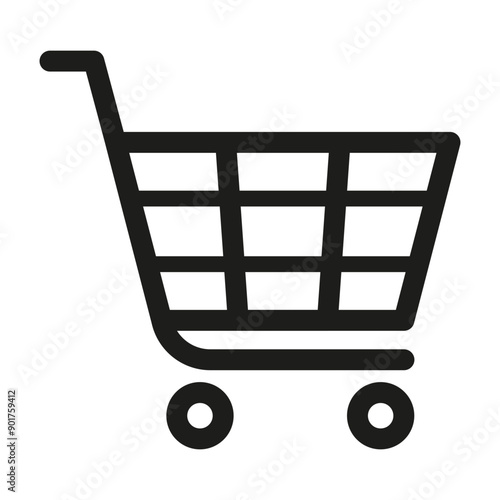 Shopping cart icon.Full and empty shopping cart symbol, shop and sale.