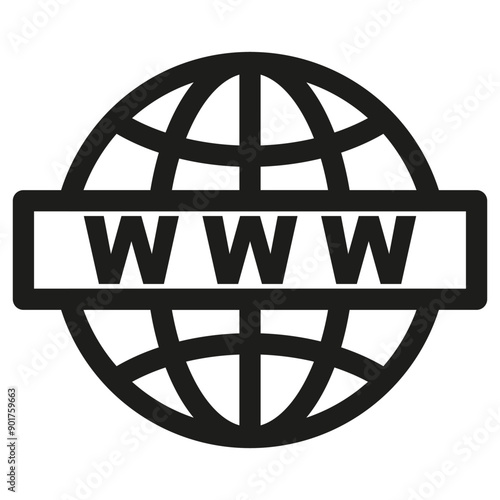 Website icon.Vector www icon.