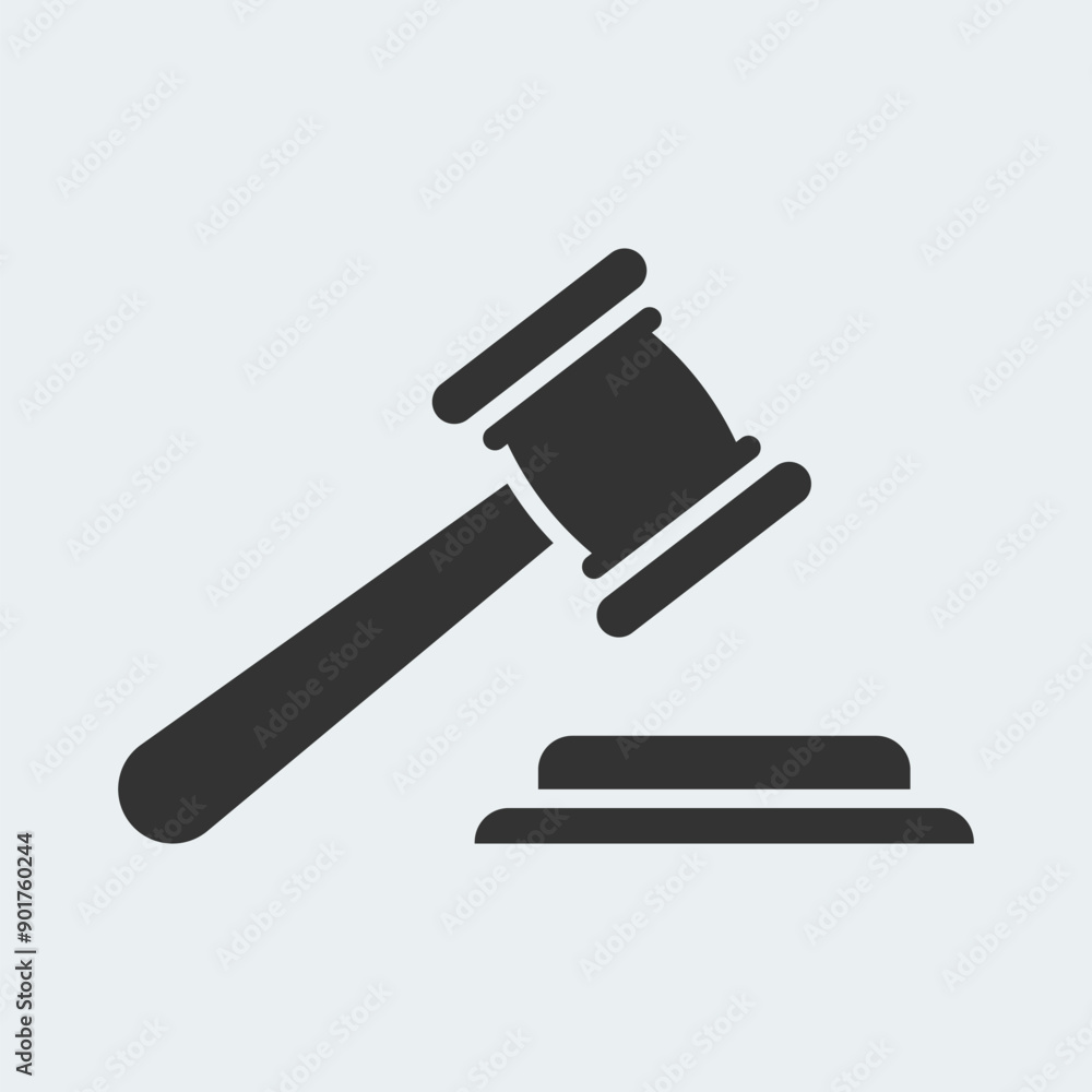 Judgement, Justice, Judge gavel vector design icon Judgement, Justice, Judge gavel vector design icon