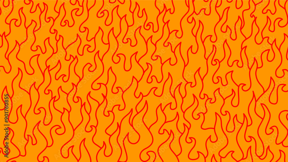Obraz premium Abstract Fire Background. Abstract flame Background. doodle fire background. orange Fire background. orange flame.