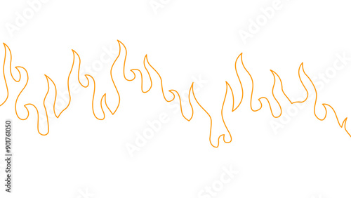 Abstract Fire Background. Abstract flame Background. doodle fire background. Fire outline. Fire flame continue line.