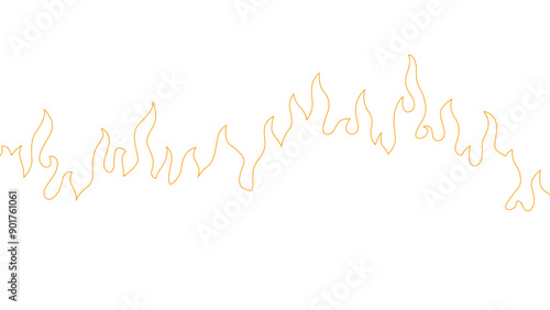 Abstract Fire Background. Abstract flame Background. doodle fire background. Fire outline. Fire flame continue line.