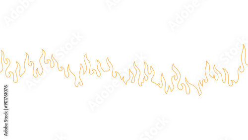 Abstract Fire Background. Abstract flame Background. doodle fire background. Fire outline. Fire flame continue line.