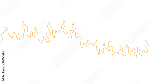 Abstract Fire Background. Abstract flame Background. doodle fire background. Fire outline. Fire flame continue line.