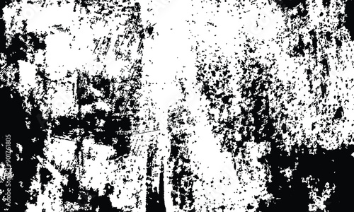 Wallpaper Mural Grunge distressed overlay texture and background - wide banner format background with copy space for text. Grunge texture of chips, cracks,scratches.Soft white grunge.Distressed black grunge texture. Torontodigital.ca