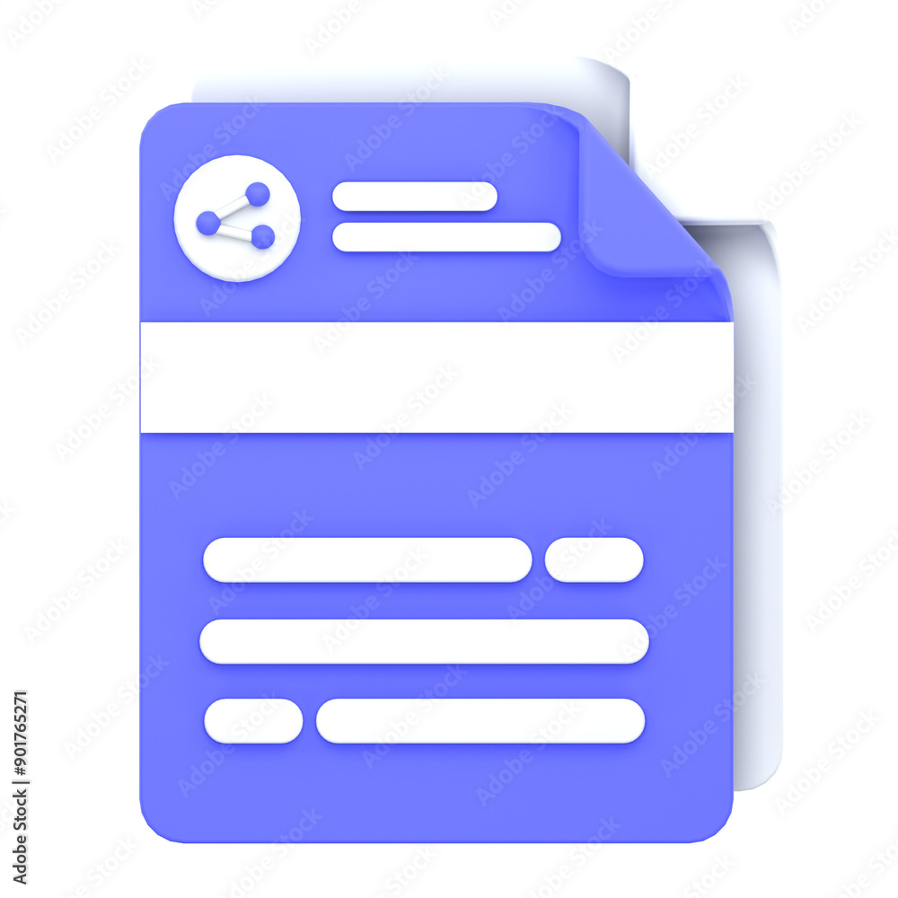 3d rendered share file object 3d rendered share file object