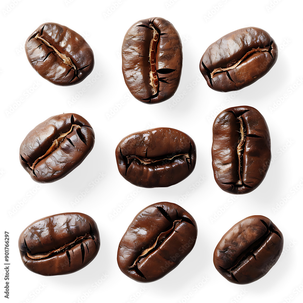 Coffee Beans on Transparent Background Coffee Beans on Transparent Background
