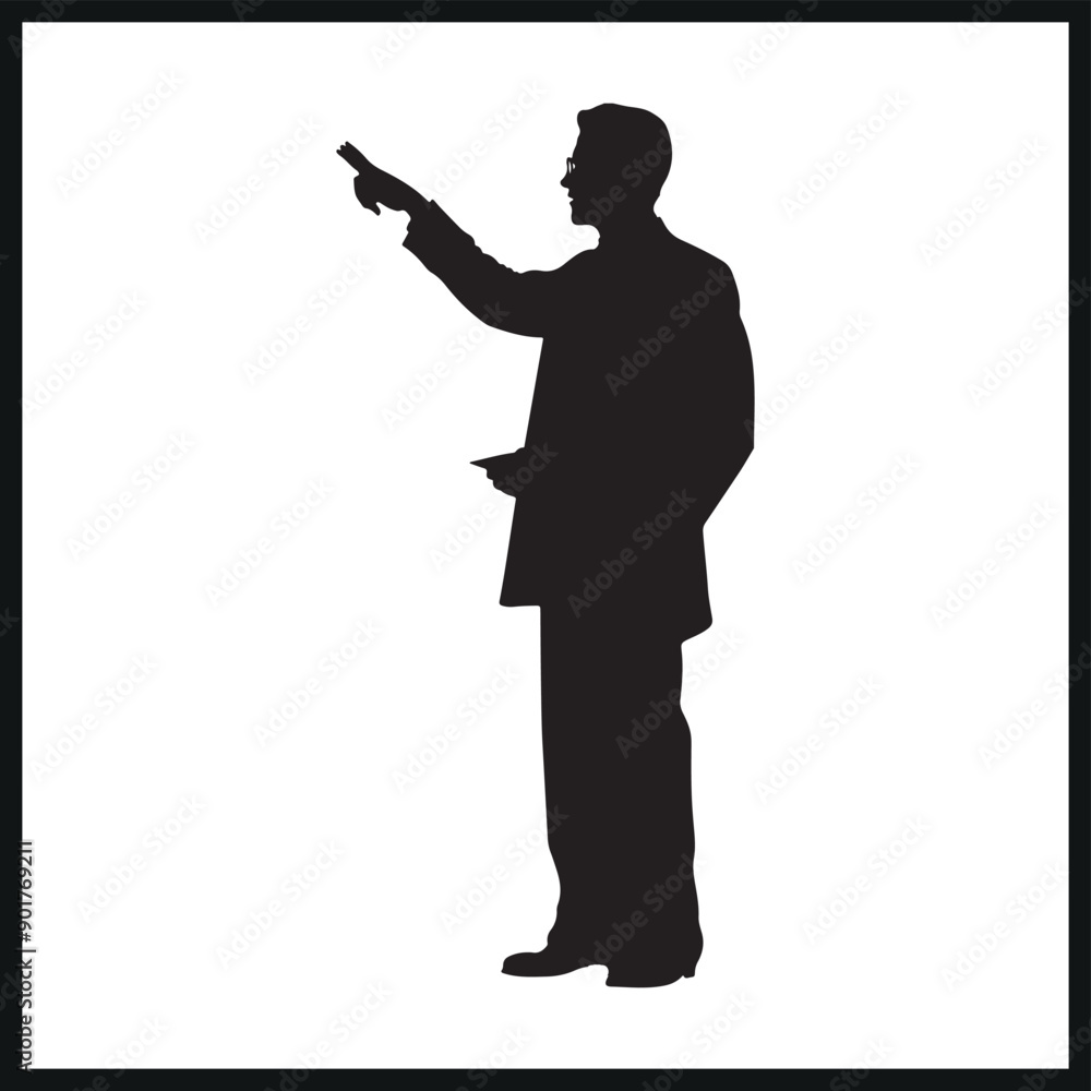 Vector teacher or educator silhouette Vector teacher or educator silhouette