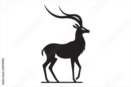 Graceful Antelope Silhouette