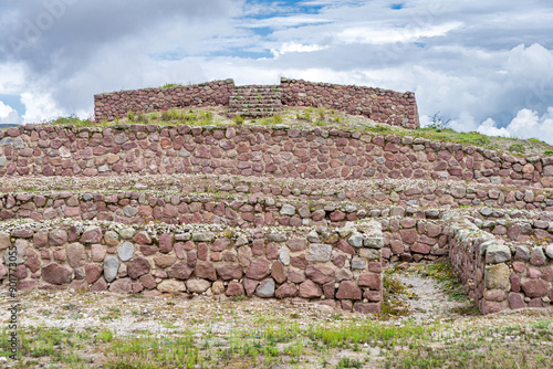 Ruins of Rumicucho, Pomasqui, Ecuador. These ruins are supposed to be remnants of the Inca civilization, which disappeared after the Spanish conquest of America.  photo