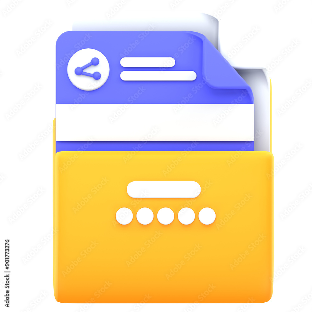 3d rendered share folder object 3d rendered share folder object