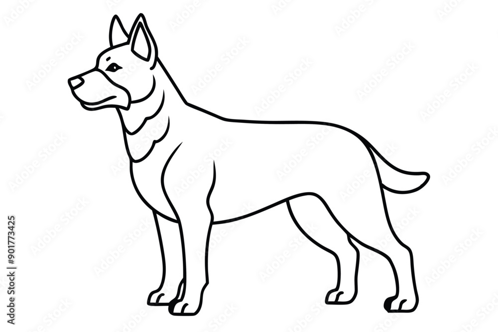 Dog line art illustration Design Concepts Dog line art illustration Design Concepts