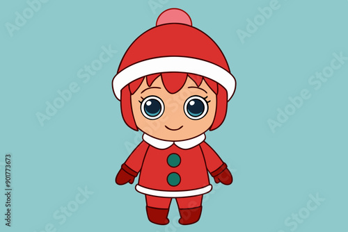 Christmas Character Vector Graphics: Cartoon, Clipart, Line Art Designs


