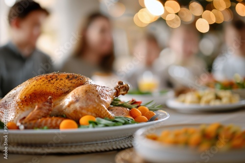 Roasted Turkey Dinner Table