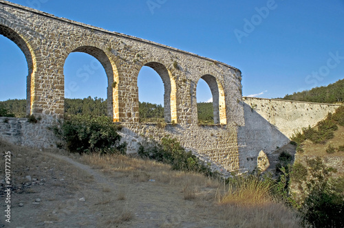 A view of the Incekaya Aqueduct and Tokatlı Canyon in Safranbolu, Turkey