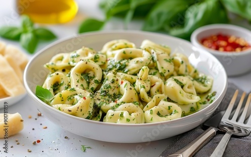 Tortellini With Pesto and Parmesan