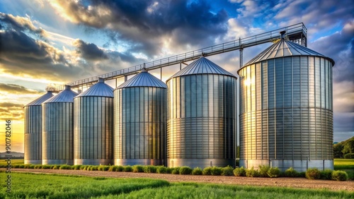 Modern Agricultural Silos for Efficient Farming Practices © MUHAMMAD