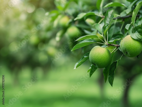 A park with an orchard and soundproofing elements, urban farming, peaceful retreat