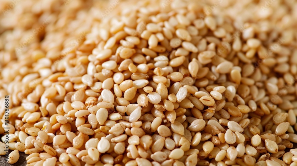 Front view of a wooden scoop filled with Organic White Sesame seeds (Sesamum indicum) or Til. Isolated on a white background.
Front view of a wooden scoop filled with Organic White Sesame seeds (Sesamum indicum) or Til. Isolated on a white background.